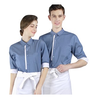 칠부셔츠서빙복(갈색,청지,흰색) /유니폼